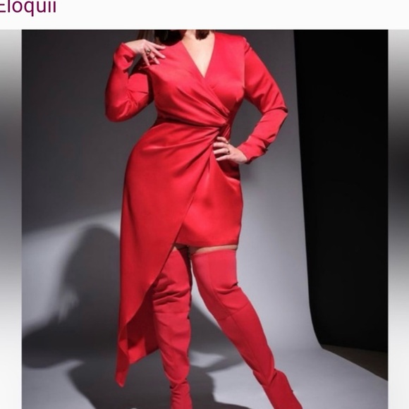 Eloquii draped satin dress- Size 18 - Picture 1 of 7